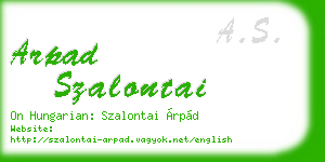 arpad szalontai business card
