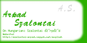 arpad szalontai business card